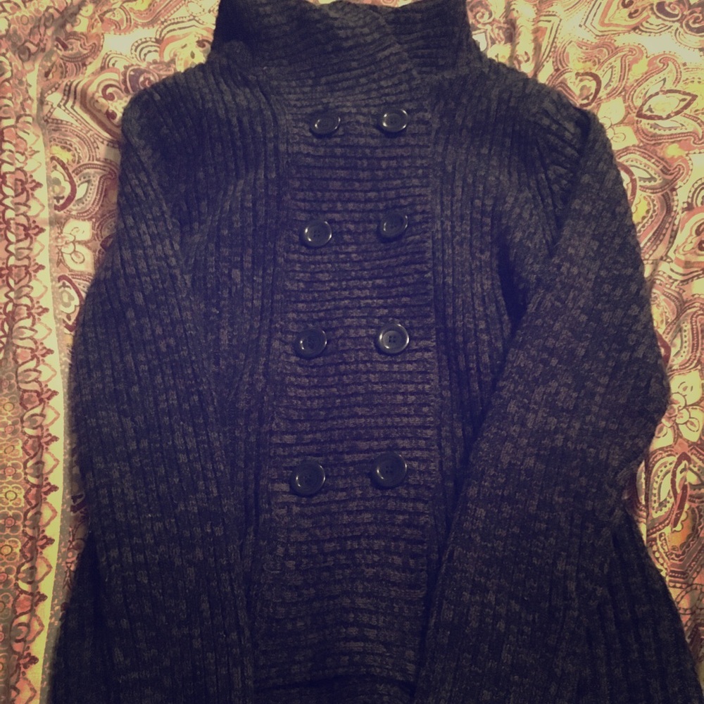 Heather Grey Peacoat Sweater